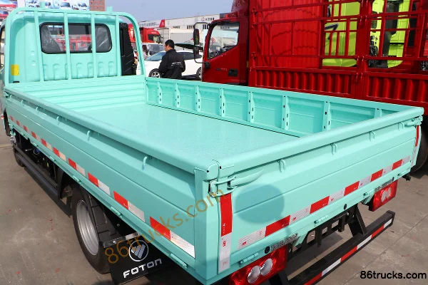 Foton Aoling M-Card 122hp 4X2(6 wheels) 3.7m Single Row Flatbed Light Truck (China VI) Body (1) | 86Trucks