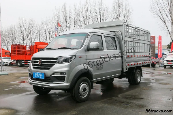 Jinbei T5 Standard Type 1.6L 123 hp 4X2(6 wheels) gasoline 2.605m double-row stake-side mini truck Exterior (3) | 86Trucks