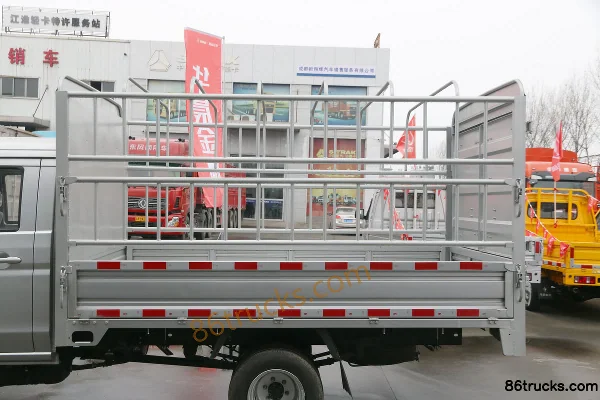 Jinbei T5 Standard Type 1.6L 123 hp 4X2(6 wheels) gasoline 2.605m double-row stake-side mini truck Body (1) | 86Trucks