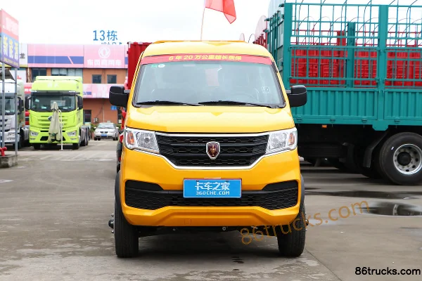 Jinbei Xinyuan T22S 1.5L 102hp 4X2(6 wheels) Gasoline 2.55m Double Row Flatbed Micro Truck (China VI) Exterior (2) | 86Trucks