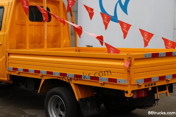 Jinbei Xinyuan T22S 1.5L 102hp 4X2(6 wheels) Gasoline 2.55m Double Row Flatbed Micro Truck (China VI) Body (3) | 86Trucks