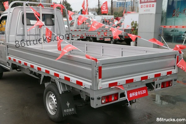 Jinbei Jinka S30 2022 Standard 1.6L 123hp 4X2(6 wheels) Gasoline 3.2m Single Row Flatbed Mini Truck (China VI) Body (1) | 86Trucks