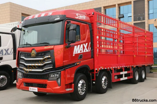 Sinotruk HOWO MAX 460hp 8X4(12 wheels) 9.5m AMT Automatic Stake Cargo Truck (China VI) Exterior (3) | 86Trucks