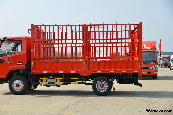 Dongfeng Duolika D6-L Ruineng Edition 140hp 4X2(6 wheels) 4.2m Single Row Stake Truck (Fast Gear 8-speed)(China VI) Body (2) | 86Trucks