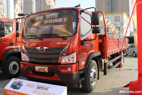 Foton Times Leader ES5 190hp 4X2(6 wheels) 6.8m Semi-row Flatbed Cargo Truck Exterior (3) | 86Trucks