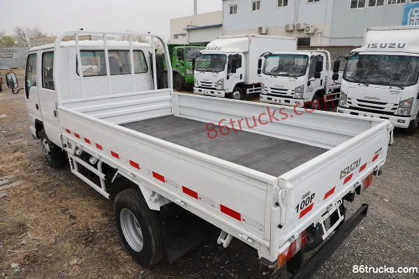 Qingling Isuzu 100P 120 hp 4X2(6 roues) 3.235m double-row flatbed light truck (axle ratio 5.375) Carrosserie (1) | 86Trucks