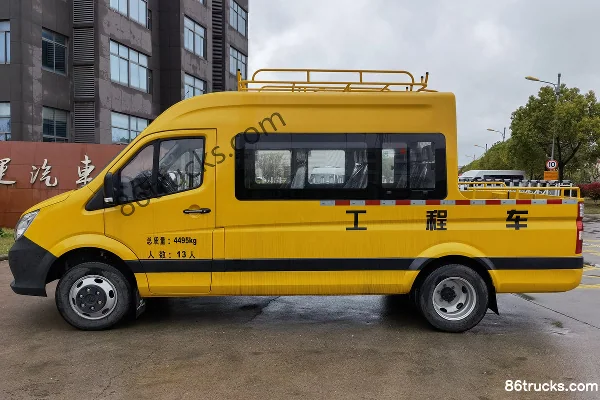 Foton Tuyano 2022 Enjoy Edition 177 hp 2.8T Diesel 4x2(6 wheels) 12-Seat Dump Truck Work Truck Exterior (3) | 86Trucks