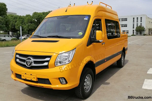 Foton utilitaire Tuyano 2022 édition Changxiang 177 ch 2.8T diesel 4 roues motrices 12 places camion benne à plateforme pour chantier Extéri