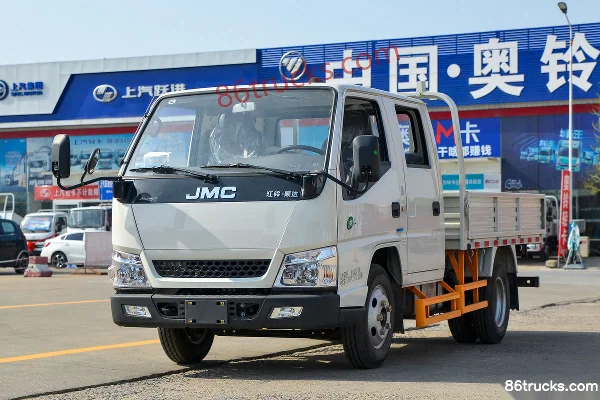 JMC Shunwei petit camion 122 ch 4X2(6 roues) 2,69 m plateau à ridelles cabine double (China VI) Extérieur (3) | 86Trucks