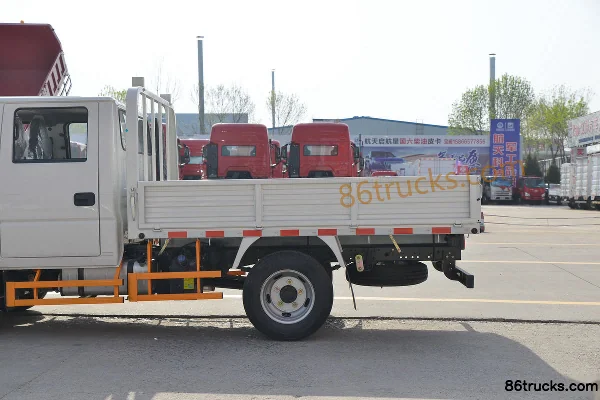 JMC Shunwei petit camion 122 ch 4X2(6 roues) 2,69 m plateau à ridelles cabine double (China VI) Carrosserie (2) | 86Trucks
