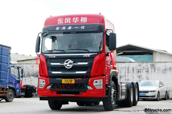 Dongfeng HV5 Standard Load Enhanced Edition 460hp 6X4(10 wheels) tractor truck (with hydraulic retarder)(dual fuel tanks)(axle ratio 3.909)