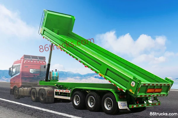 Xin Jinjun semi-remorque benne basculante arrière 10,5m Extérieur (3) | 86Trucks