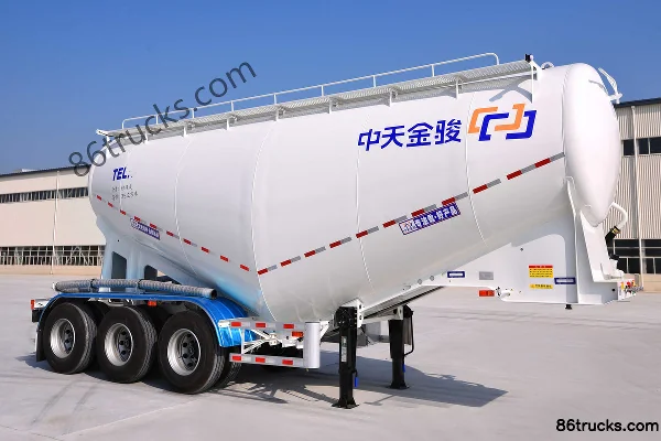 Xinjinjun 35 Cubic Meter Medium Density Powder Material Transport Semi-Trailer Exterior (2) | 86Trucks