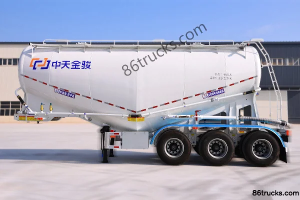 Xinjinjun 35 Cubic Meter Medium Density Powder Material Transport Semi-Trailer Exterior