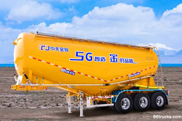Xinjinjun 38 Cubic Meter Medium Density Powder Material Transport Semi-Trailer Exterior