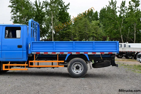 JMC Shunda châssis étroit 122 ch 4X2(6 roues) camion léger à plateaux 3,265 m cabine double (frein hydraulique) (China VI) Carrosserie (2)