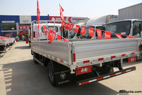 Foton Aoling New Jieyun Climbing Tiger 152hp 4X2(6 wheels) 4.17m single-row flatbed light truck (China VI) Body (1) | 86Trucks