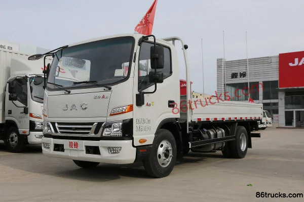 JAC Junling A8 150hp 4X2(6 wheels) 4.22m single-row flatbed light truck Exterior (3) | 86Trucks