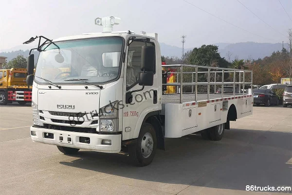 Isuzu KV100 120 ch 4X2(6 roues) dépanneuse à chargement latéral (marque Pafeite) Extérieur (2) | 86Trucks
