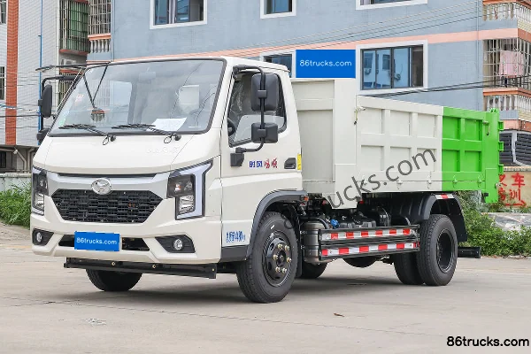 Shifeng Fengshun 130 hp 4X2(6 wheels) Hook Lift Garbage Truck Exterior (3) | 86Trucks