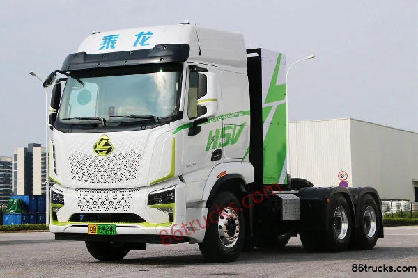 Dongfeng Liuqi Chenglong H5V 6X4(10 wheels) battery swap pure electric tractor truck 282kWh Exterior (3) | 86Trucks