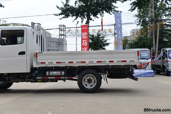 Foton Aumark 1 Series 127 hp 4X2(6 wheels) 3.22m Double Row Flatbed Light Truck (China VI) Body (2) | 86Trucks