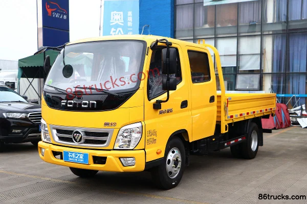 Foton Aoling Jieyun Classic Edition 132hp 4X2(6 wheels) 2.65m Double Row Flatbed Light Truck Exterior (3) | 86Trucks