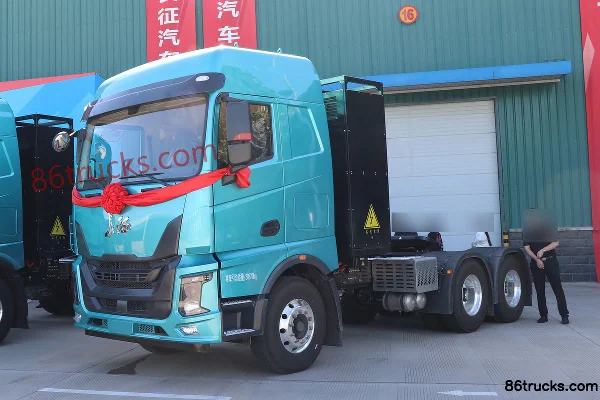 Changzheng Auto Q1 6X4(10 wheels) battery-swap pure electric tractor truck (CATL) 282kWh Exterior (3) | 86Trucks