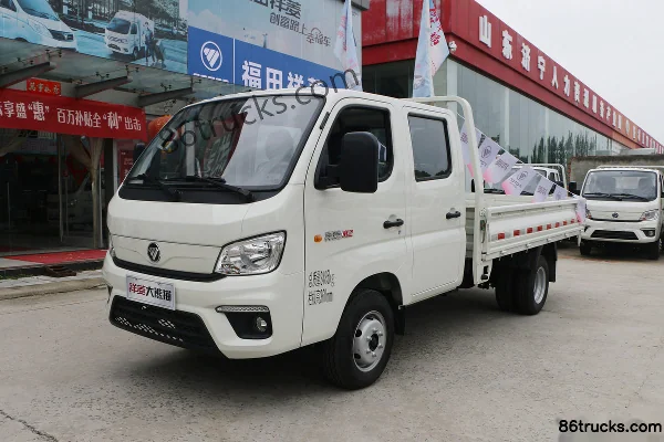 Foton Xiangling M2 Comfort 1.6L 122hp 4X2(6 wheels) Gasoline 3.1m Double Row Flatbed Mini Truck Exterior (3) | 86Trucks