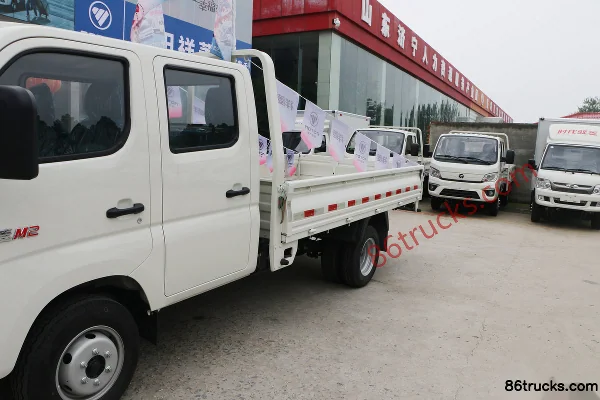 Foton Xiangling M2 Comfort 1.6L 122hp 4X2(6 wheels) Gasoline 3.1m Double Row Flatbed Mini Truck Body (1) | 86Trucks
