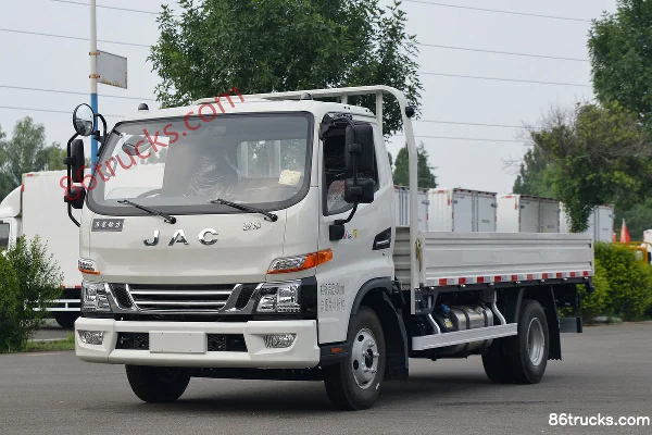 JAC Junling V6 129 hp 4X2(6 wheels) 4.18m Single Row Flatbed Light Truck Exterior (3) | 86Trucks