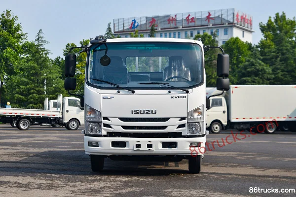 Qingling Isuzu KV100 132hp 4X2(6 wheels) 3.84m one-and-a-half-row flatbed cargo truck Exterior (2) | 86Trucks