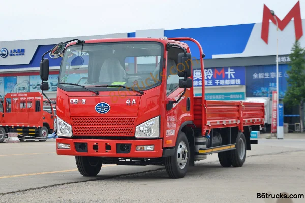 FAW Jiefang J6F 130 hp 4X2(6 wheels) 4.2m Single Row Flatbed Truck Exterior (3) | 86Trucks