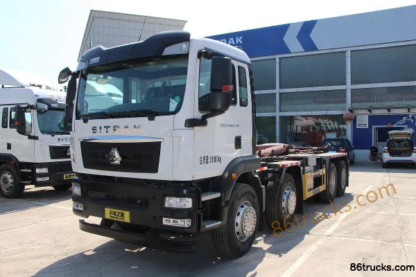 Sinotruk Sitrak C5H Medium Truck 350hp 8X4(12 wheels) Detachable Container Garbage Truck (China VI)(6-speed)(Beizhongdian Brand) Exterior (3