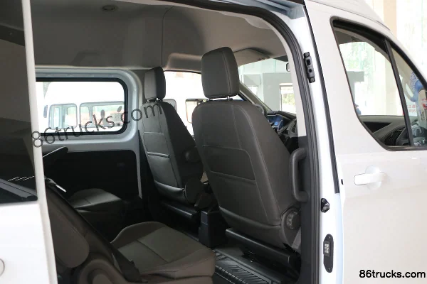JMC New Transit 122 hp 9-Seat 2.0T Diesel Medium Wheelbase Medium Roof Multi-Purpose Commercial Vehicle (China VI) Cargo Box (3) | 86Trucks