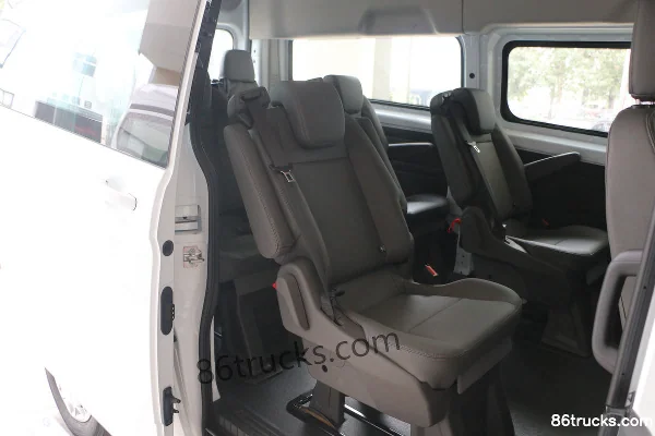 JMC New Transit 122 hp 9-Seat 2.0T Diesel Medium Wheelbase Medium Roof Multi-Purpose Commercial Vehicle (China VI) Cargo Box (2) | 86Trucks