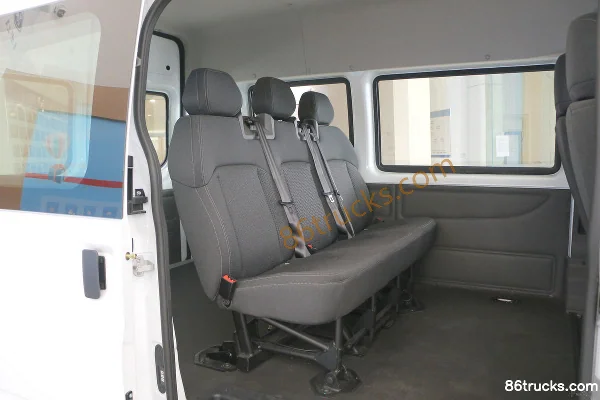 JMC New Generation Transit 2016 155 hp 15-seat Standard Long Wheelbase 2.2T Medium Roof Multi-purpose Vehicle Cargo Box (3) | 86Trucks