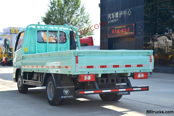 Foton Auman M Card 158hp 4X2(6 wheels) 3.815m Single Row Flatbed Light Truck (China VI) Body (3) | 86Trucks