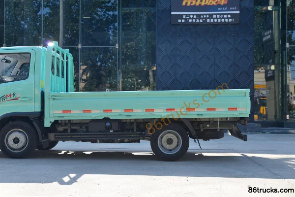 Foton Auman M Card 158hp 4X2(6 wheels) 3.815m Single Row Flatbed Light Truck (China VI) Body (2) | 86Trucks
