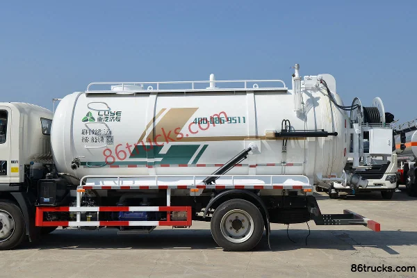 Sinotruk HOWO Hanjiang 160hp 4X2(6 wheels) Vacuum Truck (Lvye Brand) Body (2) | 86Trucks
