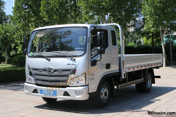 Foton Times Linghang G5 132hp 4X2(6 wheels) 3.83m Crew Cab Flatbed Light Truck Exterior (3) | 86Trucks