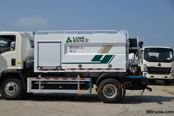 Sinotruk HOWO Hanvan 136 hp 4X2(6 wheels) Electric Sewer Cleaning Truck (Lvye Brand) Body (2) | 86Trucks