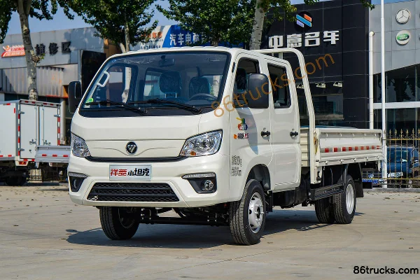 Foton Times Xiaoka Zhixing 1 95 ch 4X2(6 roues) 3,1 m cabine double avec plate-forme à ridelles, mini camion Extérieur (3) | 86Trucks