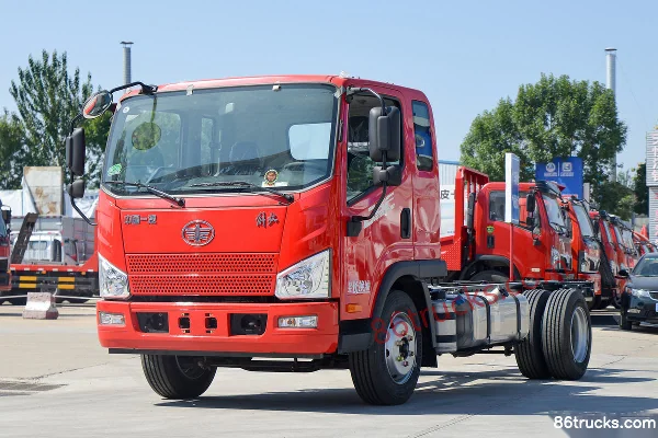 FAW Jiefang J6F cabine large 160 ch 4X2(6 roues) camion plateau 3,78 m avec demi-rideau (Fast Gear 8 vitesses) Extérieur (3) | 86Trucks