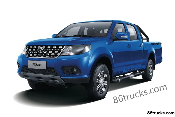 Huanghai N1 2023 Comfort Type 2.4L Gasoline 160hp Manual 2WD Extended Cargo Box Double Cab Pickup (China VI) Exterior (3) | 86Trucks