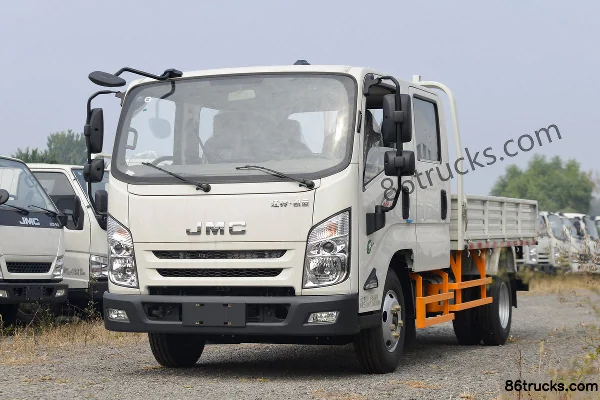 JMC Kaiyun Medium Body 122hp 4X2(6 wheels) 3.16m Double-row Flatbed Light Truck (China VI) Exterior (3) | 86Trucks