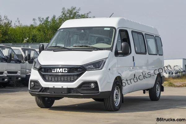 JMC Teshun 122hp 9-seat 2.8T Diesel Long Wheelbase Mid-High Roof Light Bus (China VI) Exterior (3) | 86Trucks