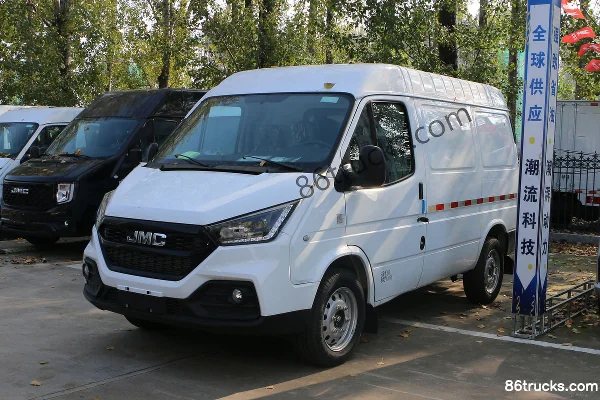 JMC Teshun 122 hp 2.8T diesel 3-seat manual short wheelbase medium roof enclosed van Exterior (3) | 86Trucks