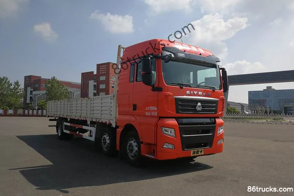 Sinotruk Sitrak G7S Heavy Truck Luxury Edition 350 hp 6X2(8 wheels) 9.6m AMT Automatic Flatbed Cargo Truck (China VI) Ex