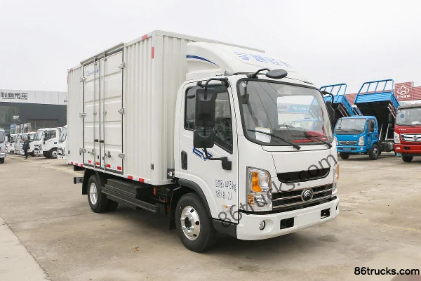 Yutong Medium Body 4.14m Single Row Pure Electric Box Van Light Truck 90.236kWh 4X2(6 wheels) Exterior